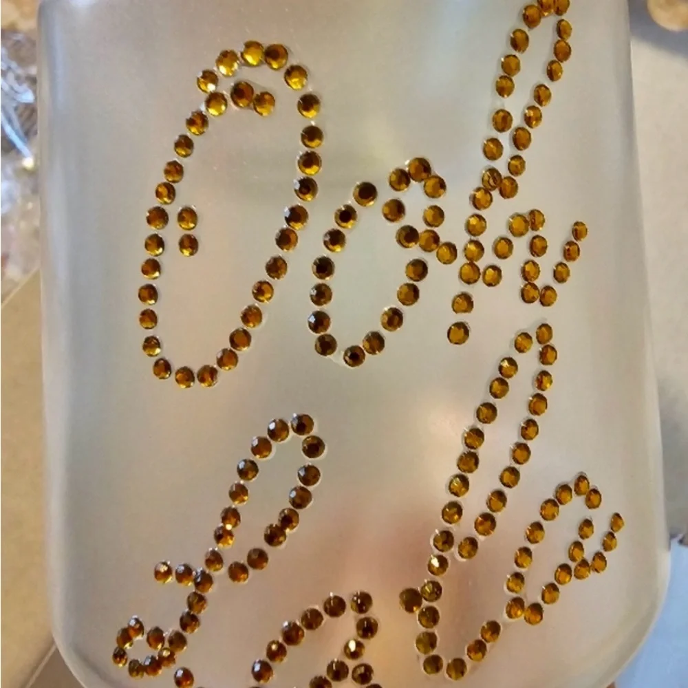 Scentsy “Ooh La La” Glass Wall Warmer NIB - Rhinestone Lettering